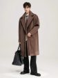 Brown Double-Breasted Woolen Coat Online Hot Sale