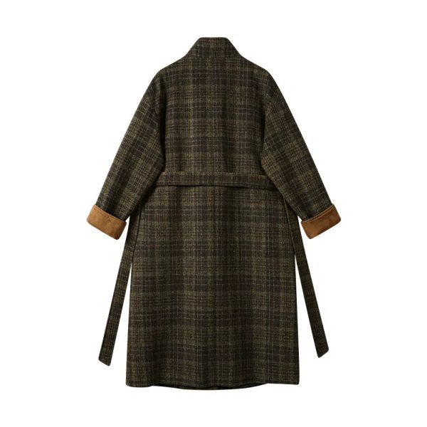 Button Closure Long Wool Coat Online Hot Sale