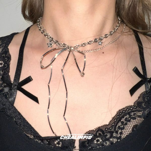 Bow Irregular Clavicle Chain Choker Discount