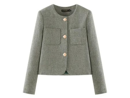 Chic Textured Button-Up Coat Online