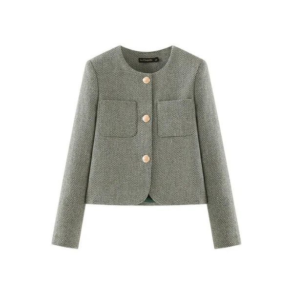 Chic Textured Button-Up Coat Online