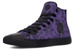 Amethyst Rose Romance High Tops - Classic Premium Canvas Shoes with Comfortable and Durable Soles Supply