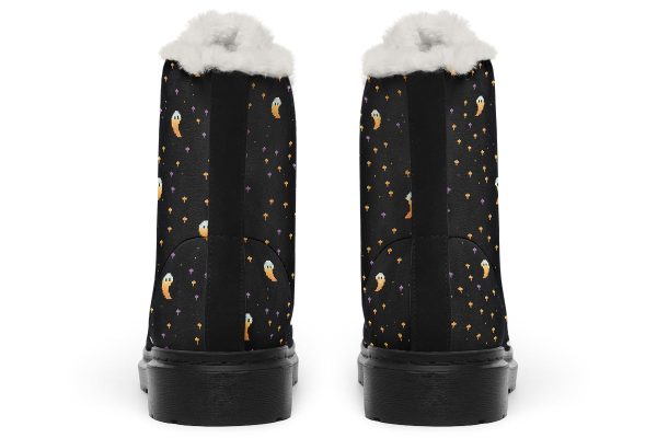 Spooky Soirée Winter Boots - Warm Micro-Suede Doc-Style Boots Lined with Vegan Wool Online