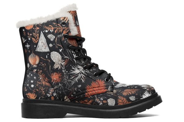 Pineveil Winter Boots - Warm Micro-Suede Doc-Style Boots Lined with Vegan Wool Discount