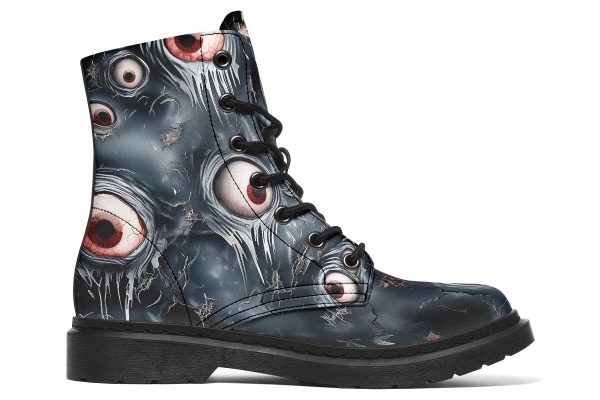 Beholder Boots - Vegan Leather Doc-Style Boots with Durable Stitched on Soles Hot on Sale