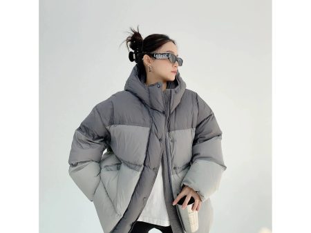 Contrast Color Oversized Down Jacket Hot on Sale