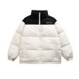 Color-blocked Stand-up Collar Down Jacket For Cheap