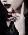 Cat Skull Ring in Mirror Steel Online Hot Sale