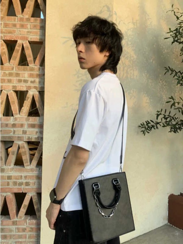 Chain Handle Messenger Bag Hot on Sale