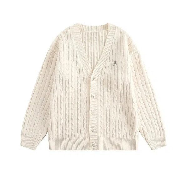 Cable Knit Cardigan Sweater Hot on Sale