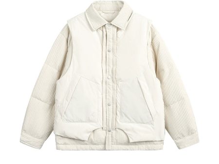 Button Front Cotton Padded Jacket For Cheap