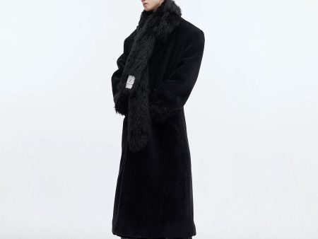 Woolen Thickened Long Windbreaker (with Scarf) Fashion