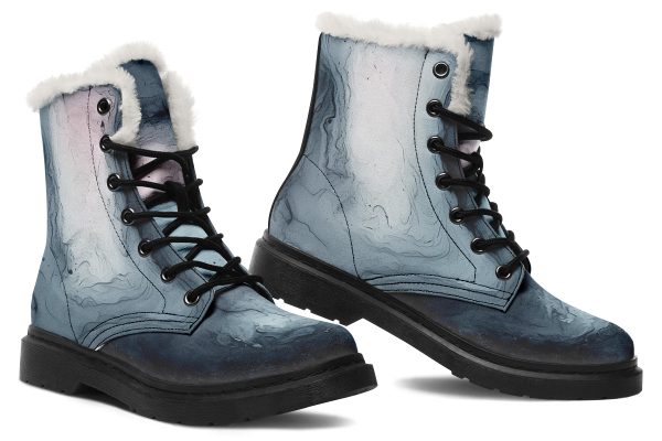 Shadow Winter Boots - Warm Micro-Suede Doc-Style Boots Lined with Vegan Wool Online