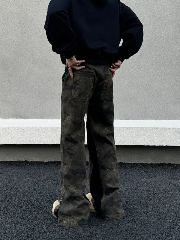 Camouflage Straight-Leg Cargo Pants Online