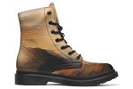 Burnt Ochre Boots - Vegan Leather Doc-Style Boots with Durable Stitched on Soles Discount