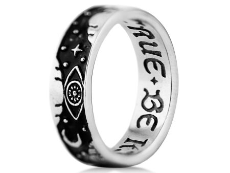 Third Eye Ring in Blackened Steel For Discount