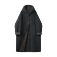 Button Closure Hooded Wool Coat Online Hot Sale