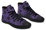 Amethyst Rose Romance High Tops - Classic Premium Canvas Shoes with Comfortable and Durable Soles Supply