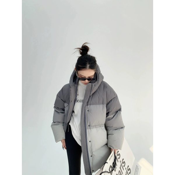 Contrast Color Oversized Down Jacket Hot on Sale