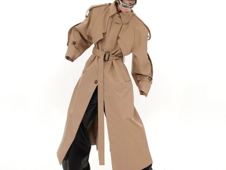 Deconstructed Silhouette Long Coat For Cheap