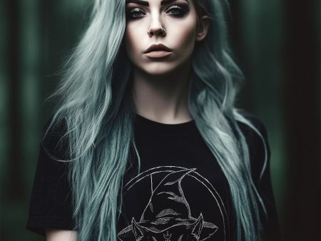 Purrfect Witchery Tee - Unisex Vegan T-Shirt Dark Academia Gothic Style Witchy Clothing Occult Gift Cat Lovers For Discount