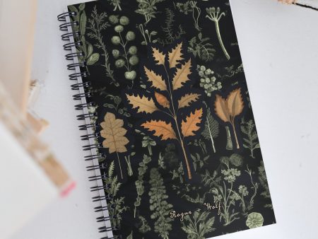 Autumn Memoir Spiral Notebook - Botanical Witchy Journal Uni & College Dark Academia Essentials - Gothic Stationery Sale