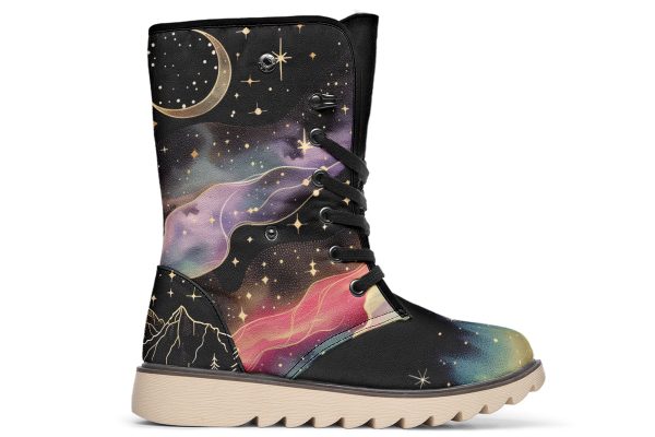 Northern Lights Fold Over Winter Boots - Microsuede Vegan Boots with Fur Lining and Convertible Style For Discount