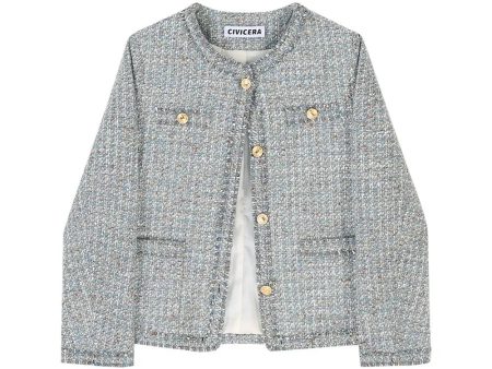 Chic Tweed Button-Up Coat Sale