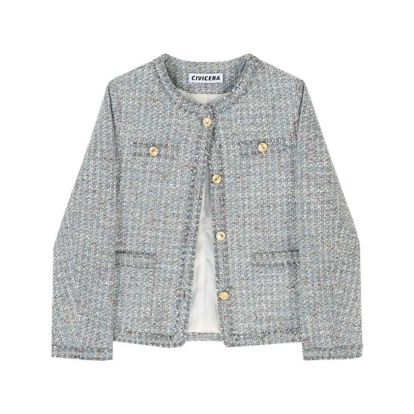 Chic Tweed Button-Up Coat Sale