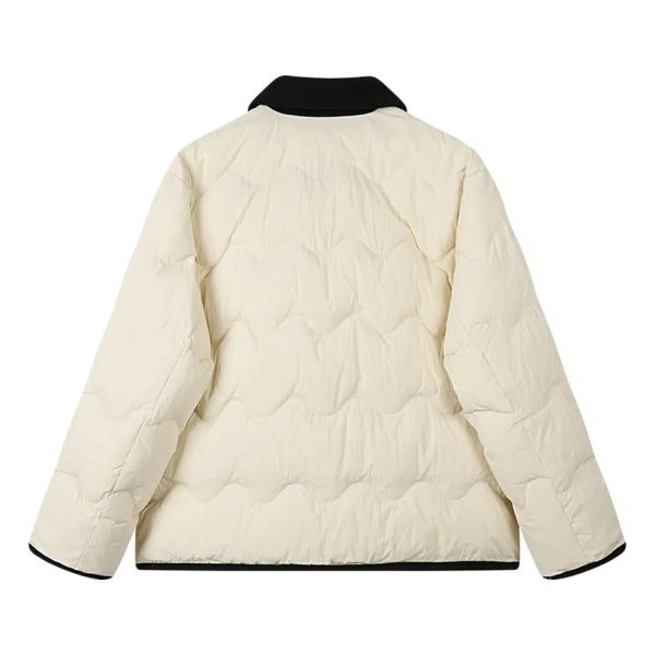 Contrast Trim Quilted Down Jacket Sale