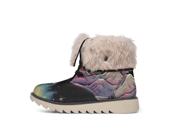 Northern Lights Fold Over Winter Boots - Microsuede Vegan Boots with Fur Lining and Convertible Style For Discount