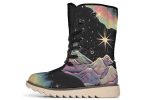 Northern Lights Fold Over Winter Boots - Microsuede Vegan Boots with Fur Lining and Convertible Style For Discount