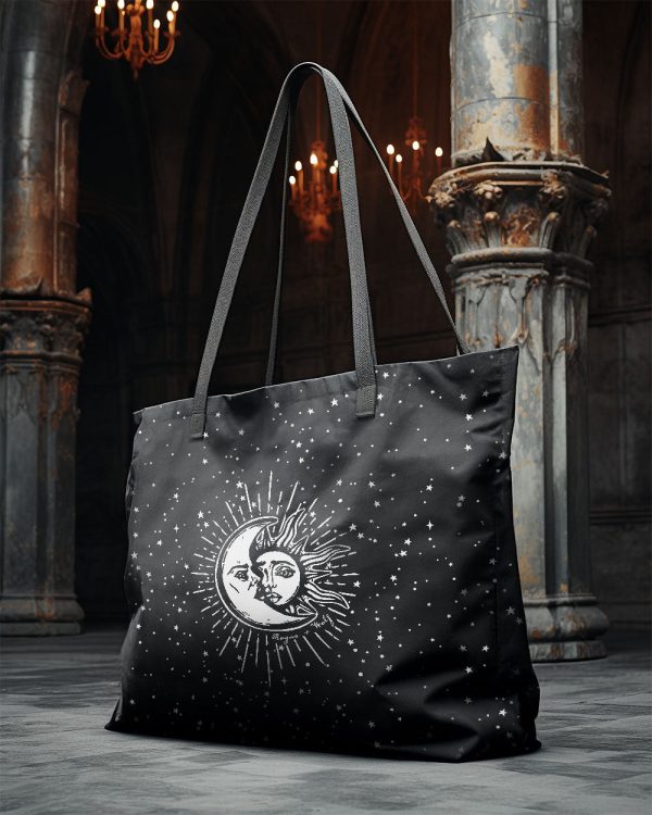 Astral Tote Bag - Large Foldable Bag for Work Gym Travel Shopping & Grocery Goth Accessories Dark Academia For Cheap