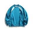 Contrast Color Round Neck Sweatshirt Online Hot Sale