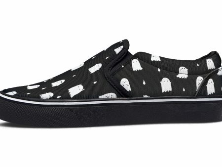 Ghost Party Slipons - Comfortable Vegan Canvas Shoes with Easy Elastic In-Step Online Hot Sale