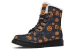 Pumpkin Party Winter Boots - Warm Micro-Suede Doc-Style Boots Lined with Vegan Wool Cheap