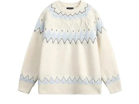 Comfortable Geometric Knit Sweater For Sale