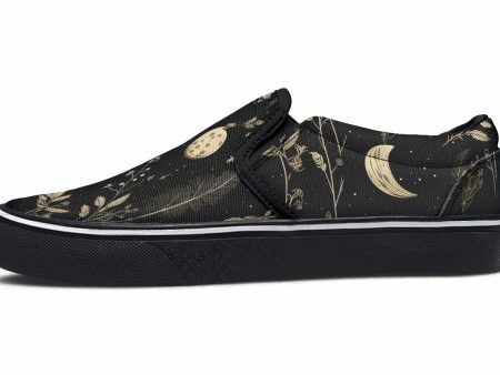 Twilight Garden Slipons - Comfortable Vegan Canvas Shoes with Easy Elastic In-Step For Cheap