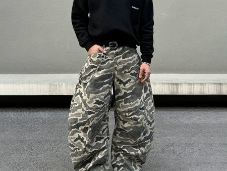 Baggy Straight Leg Camouflage Pants Sale