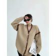 Button Closure Oversized Knit Cardigan Hot on Sale