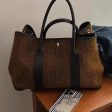 Leather Accents Casual Tote Bag For Cheap