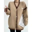 Button Closure Oversized Knit Cardigan Hot on Sale