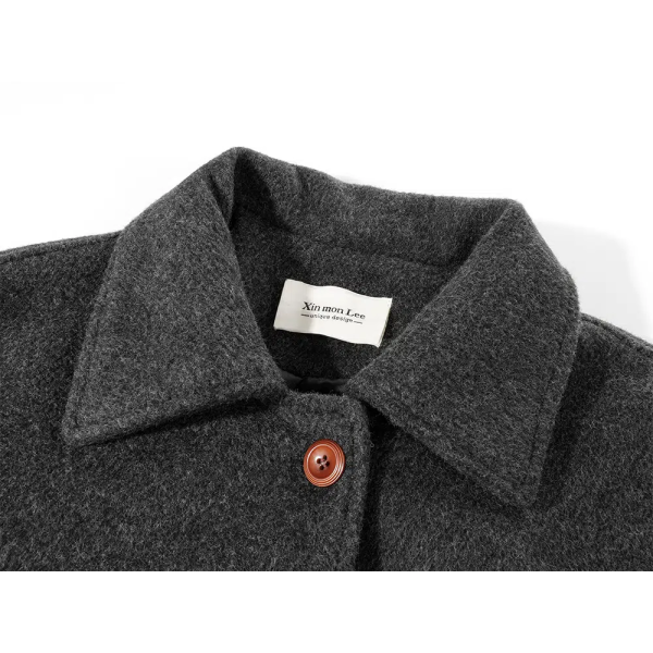 Button Accents Classic Wool Overcoat Sale