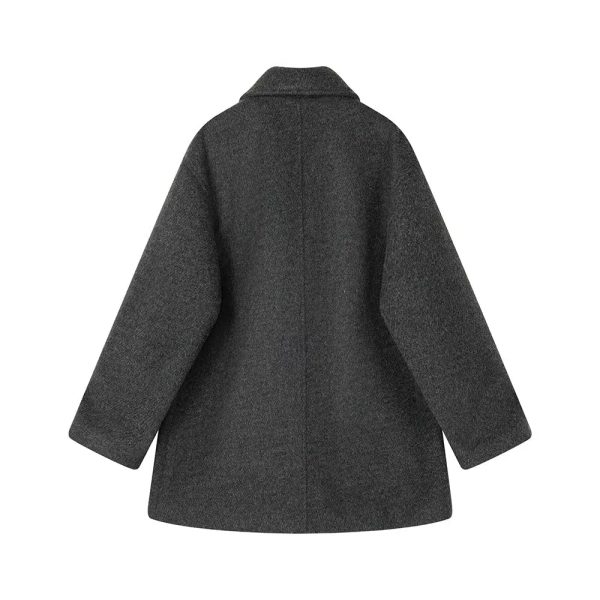 Button Accents Classic Wool Overcoat Sale