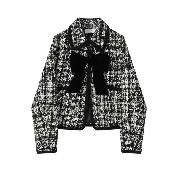 Bow Detail Tweed Jacket Sale