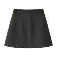 Button Detail Pleated A-Line Skirt For Discount