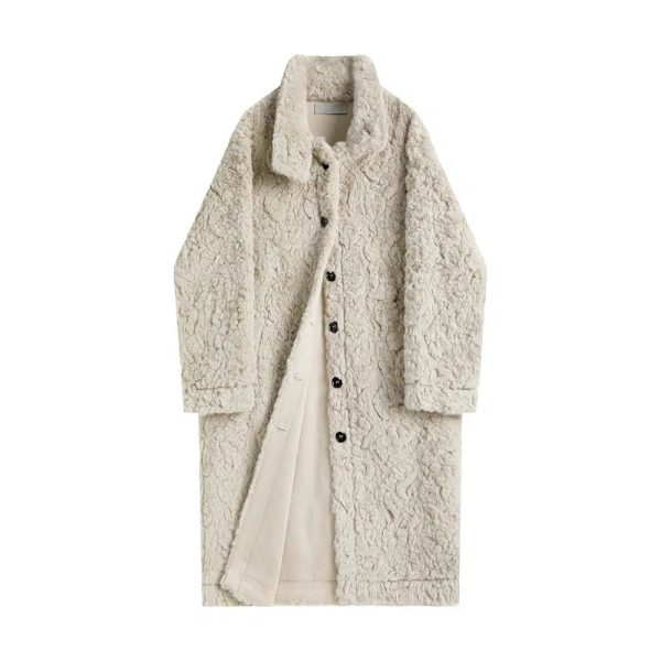 Button Closure Wool Coat Online