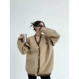 Button Closure Oversized Knit Cardigan Hot on Sale