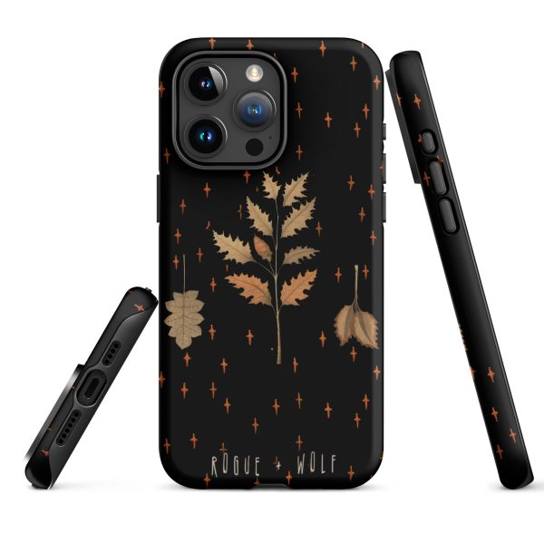 Autumn Memoir Tough Phone Case for iPhone - Dark Academia Anti-Scratch Shockproof Botanical Cover, Witchy Goth Accessories, Christmas Gifts Online