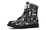 Raven Study Winter Boots - Warm Micro-Suede Doc-Style Boots Lined with Vegan Wool Online Hot Sale